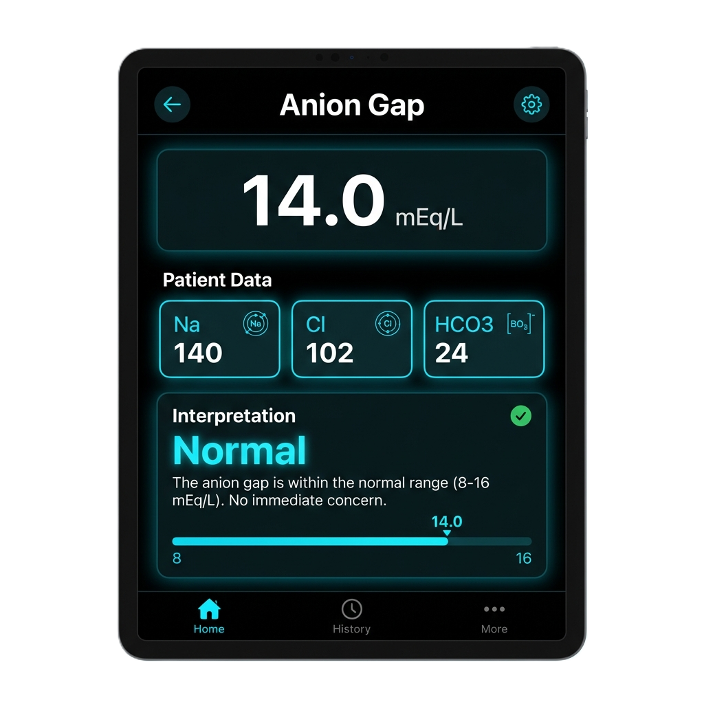 Interface UI Anion Gap